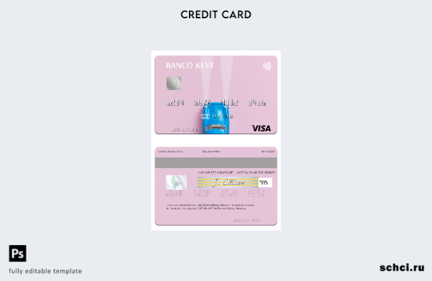 скачать в цифровом формате шаблон карты Visa Angola Banco Keve